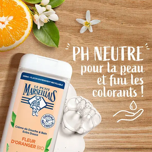 Le Petit Marseillais Douche & Bain Crème Extra Doux Fleur d'Oranger 650ml