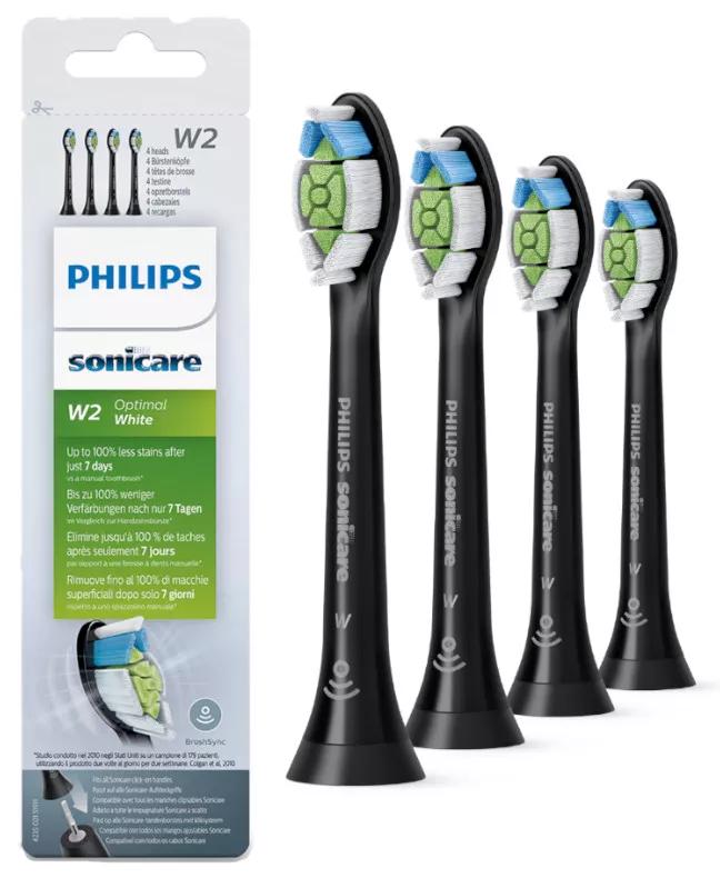 Philips Sonicare Recharges de Pinceaux Noirs 4 unités