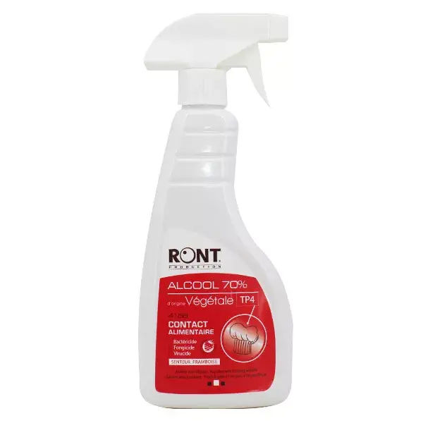 Ront Nebulizzatore Alcool Vegetale 70% TP4 Profumo Lampone 500ml