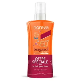 Bergasol Expert Spray Solaire Enfants SPF50+ Lot de 2 x 125ml