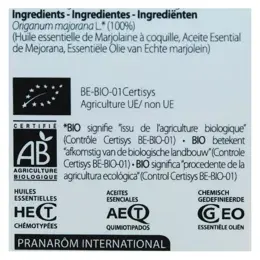 Pranarom Huile Essentielle Marjolaine à Coquilles Bio 5ml