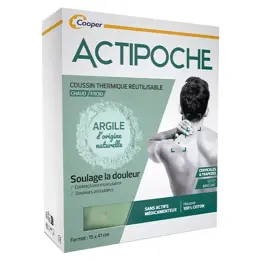 Actipoche Coussin Thermique Contractures Musculaires Cervicales Trapèzes Argile