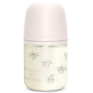 Suavinex Poetry Garrafa de Vidro Fluxo Lento Rosa +0m 120 ml