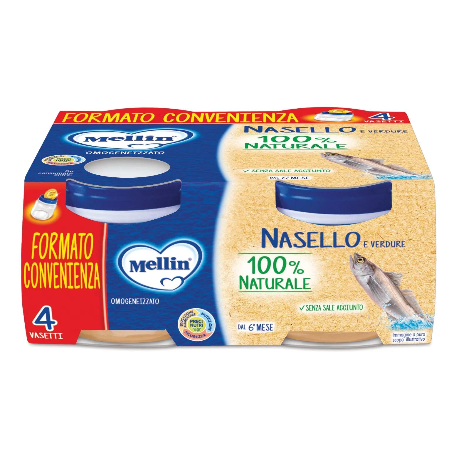 Mellin Omogeneizzato Nasello dal 6°Mese 4X80Gr