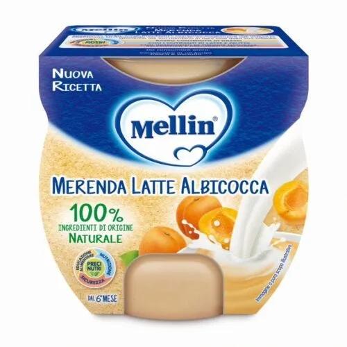 Mellin Merenda Latte E Albicocca 2 x 100 g