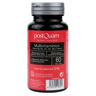 PostQuam Multivitamin B2, B3, B5, B6 + Iron 60 Capsules