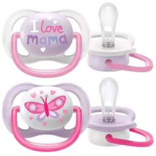 Philips Avent Chupetas Coleção Ultra Air Happy Girl 0-6m 2 unidades