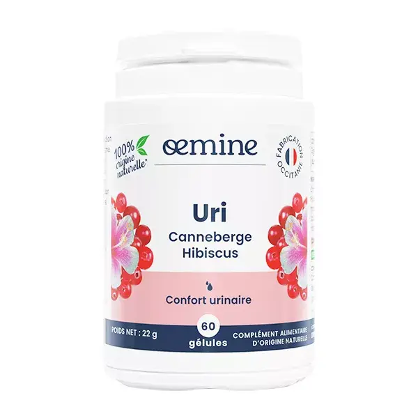 Oemine Uri Urinary Comfort Cranberry + Hibiscus 60 Capsules
