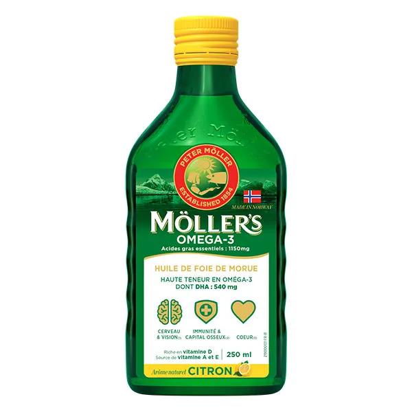 Mollers Aceite Hígado de Bacalao Aroma Limón 250ml
