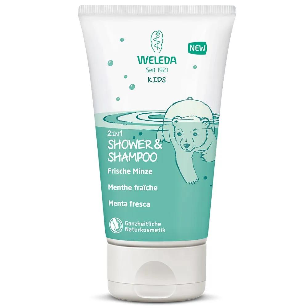 Weleda Kids 2 in 1 Doccia-Shampoo alla Menta per Bambini 150 ml