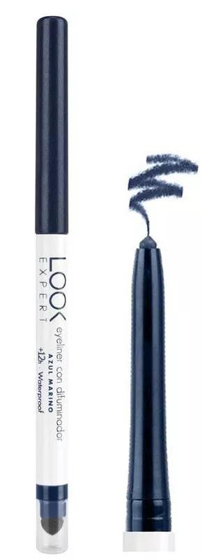Beter LookExpert Eyeliner Azul Marino con Difuminador Efecto Terciopelo