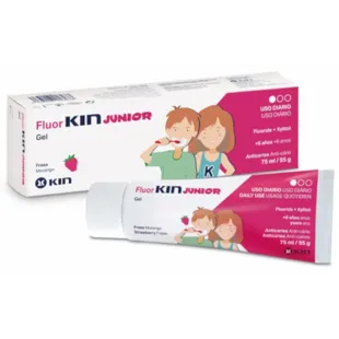 Kin Fluorkin Gel Junior Fraise 75 ml