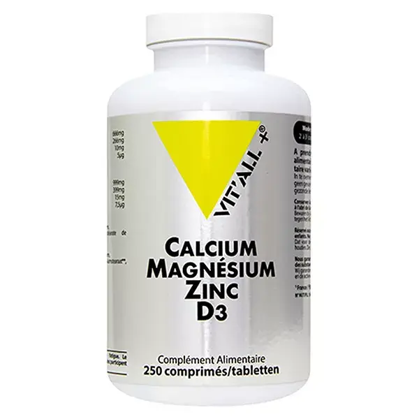 Vit'all+ Calcium Magnésium Zinc D3 250 comprimés