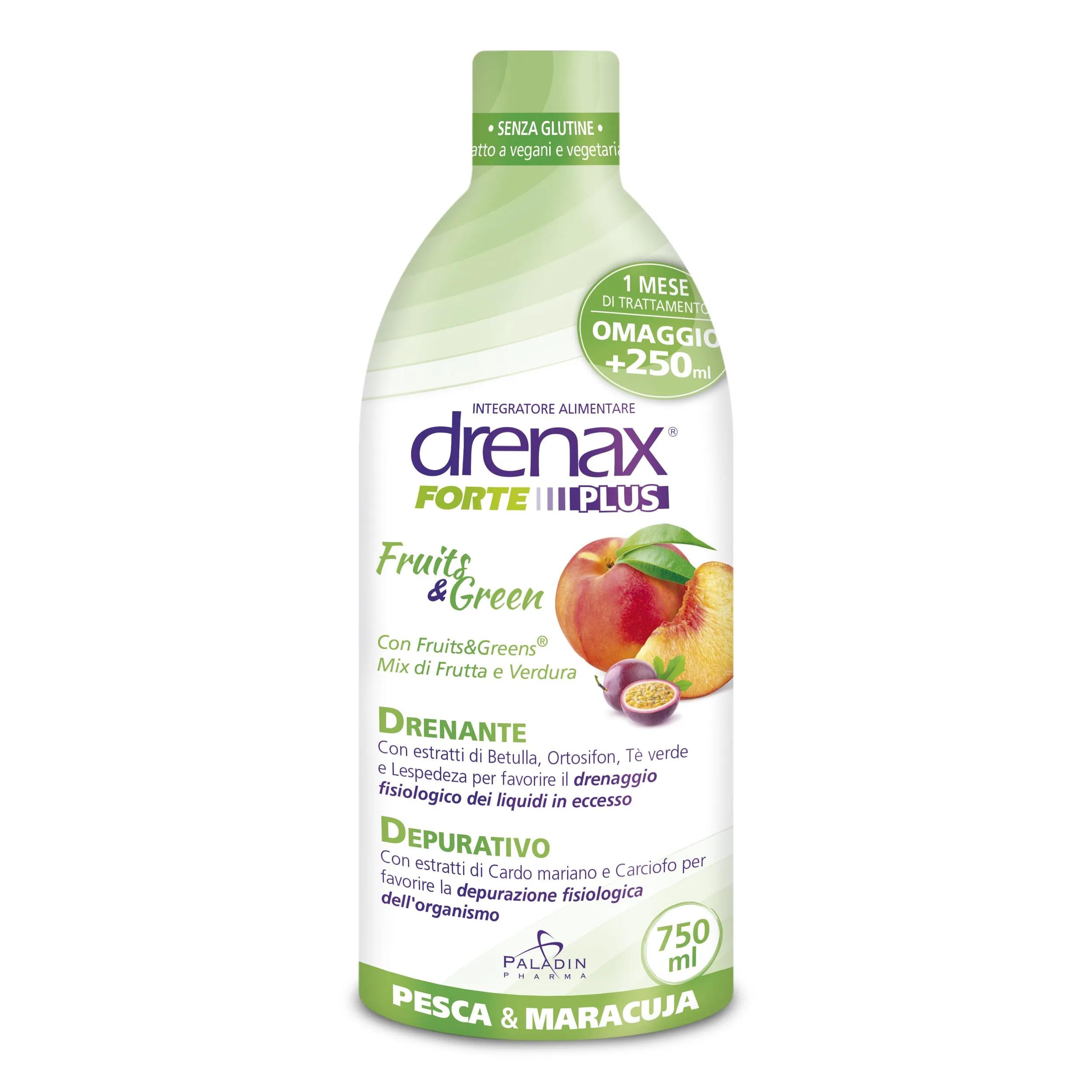 Drenax Forte Fruits&Green Plus Integratore Drenante e Depurativo 750 ml