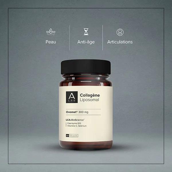 A-Lab Colágeno Liposomal 300 mg - Antienvejecimiento, Hidratación, Articulaciones - 60 cápsulas