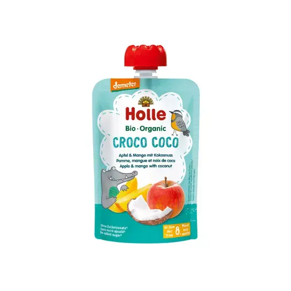 Holle Gourde Pouchy Pomme Mangue Noix de Coco Bio +8m 100g