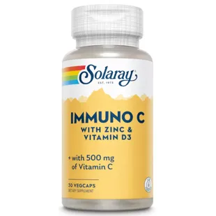 Solaray Immuno C Zinc + Vit D3 30 Vegcaps