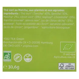 Yogi Tea Thé Vert Matcha Citron 17 sachets