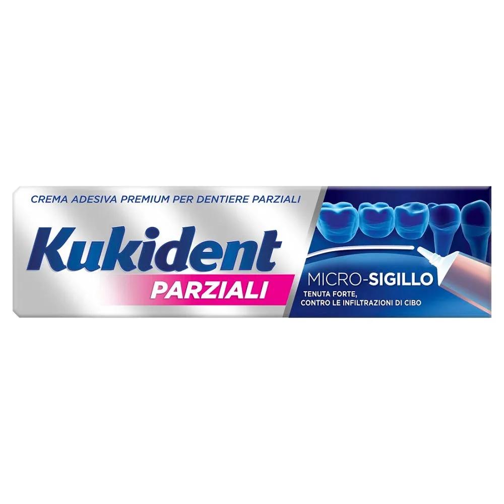 Kukident Parziali Con Micro-Sigillo Crema Adesiva per Protesi Dentarie Parziali 40 g