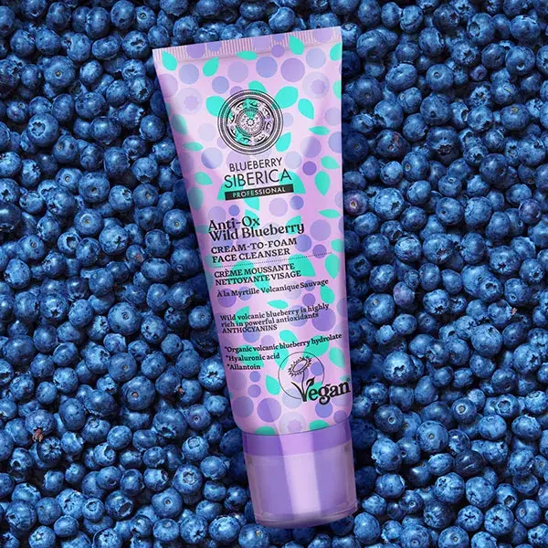 Natura Siberica Blueberry Siberica Crème moussante nettoyante 100 ml