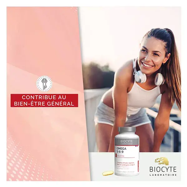 Biocyte Oméga 3-6-9  Bien-Être Huiles végétales 60 Capsules