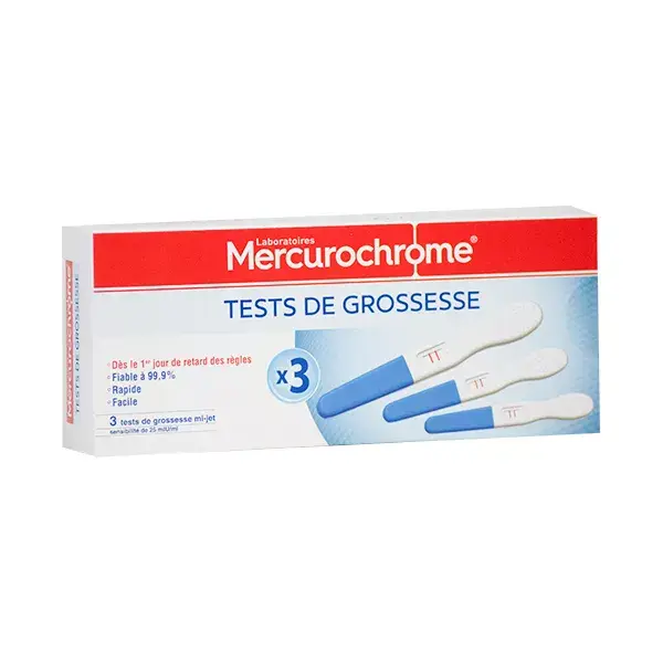 Mercurochrome Test de Grossesse 3 tests