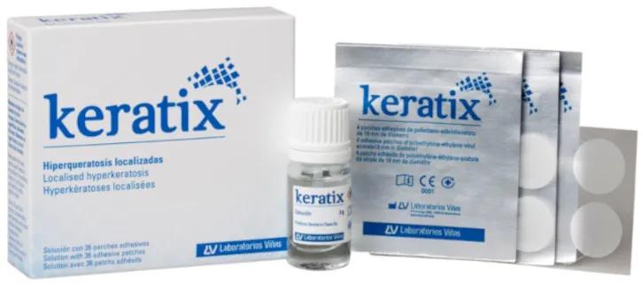 Solution Keratix unitaire hyperkératose et patchs autocollants 36 PCs