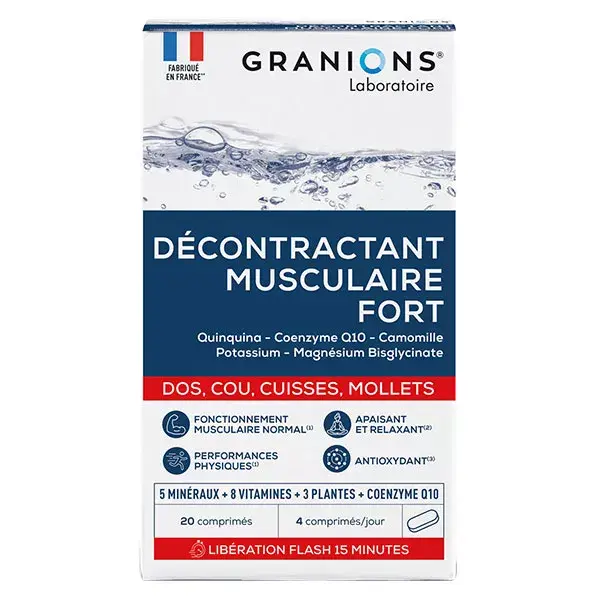 Granions Strong Muscle Relaxant Soothes contractures 20 tablets