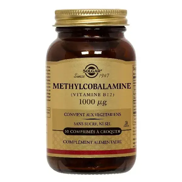 Solgar Méthylcobalamine Vit B12 1000µg 30 comprimés à croquer