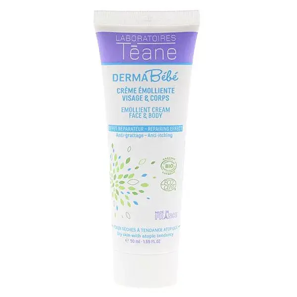 Teane Dermabebe Organic Emollient Face and Body Cream 50ml