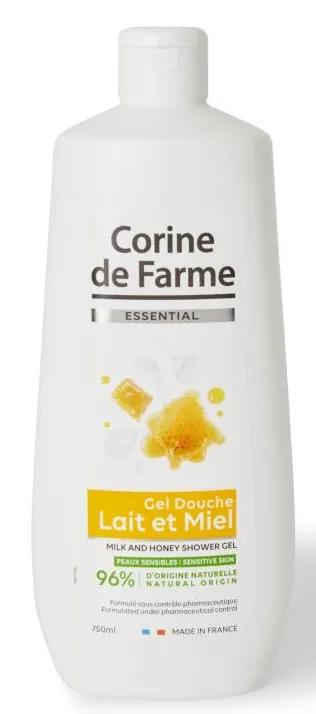 Gel douche au lait et au miel Corine de Farme 750 ml