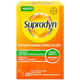 Supradyn Energy Double Action Saveur Citron 20 Sachets