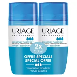 Uriage Déodorant Puissance3 Roll-On Lot de 2 x 50ml