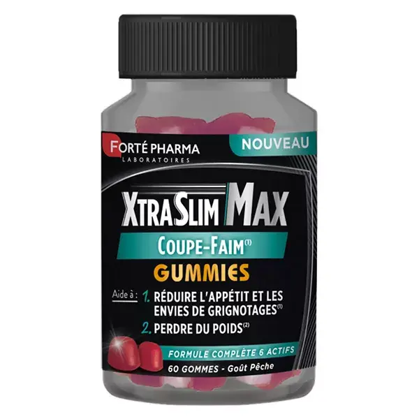 Forté Pharma XtraSlim Max Gummies Appetite Suppressant 60 Gummies Weight Loss Chrome