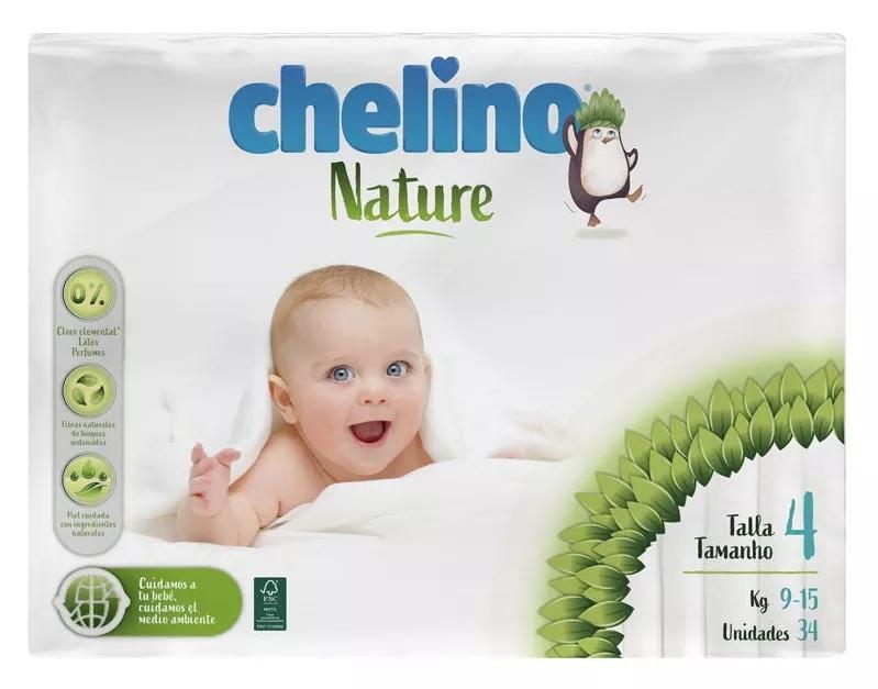 Chelino Nature Windeln, Größe 4, 9–15 kg, 34 Einheiten