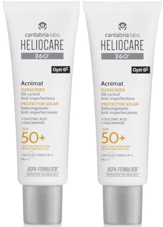 Heliocare 360 Acnimat SPF50+ 2x50 ml