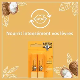 Le Petit Marseillais Soin Lèvres  Karité, Amande Douce et Argan Lot de 2 x 4,9g