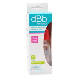 dBb Remond Biberon Régul'Air Anti-Colique Rouge Paris 0-4 mois 120ml