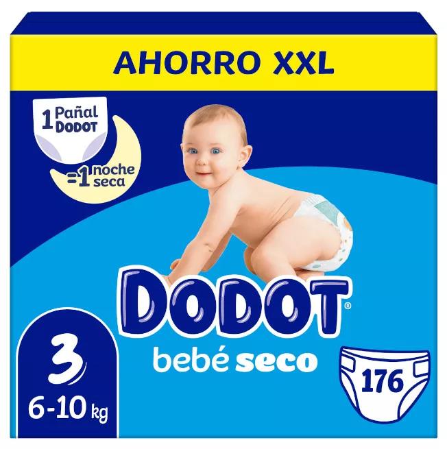 Pañal bebé seco Box XXL talla 4 DODOT, paquete 164 uds