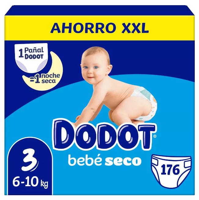 Imagen de Dodot Pañales Bebé Seco Box XXL T3 (6-10 Kg) 176 uds
