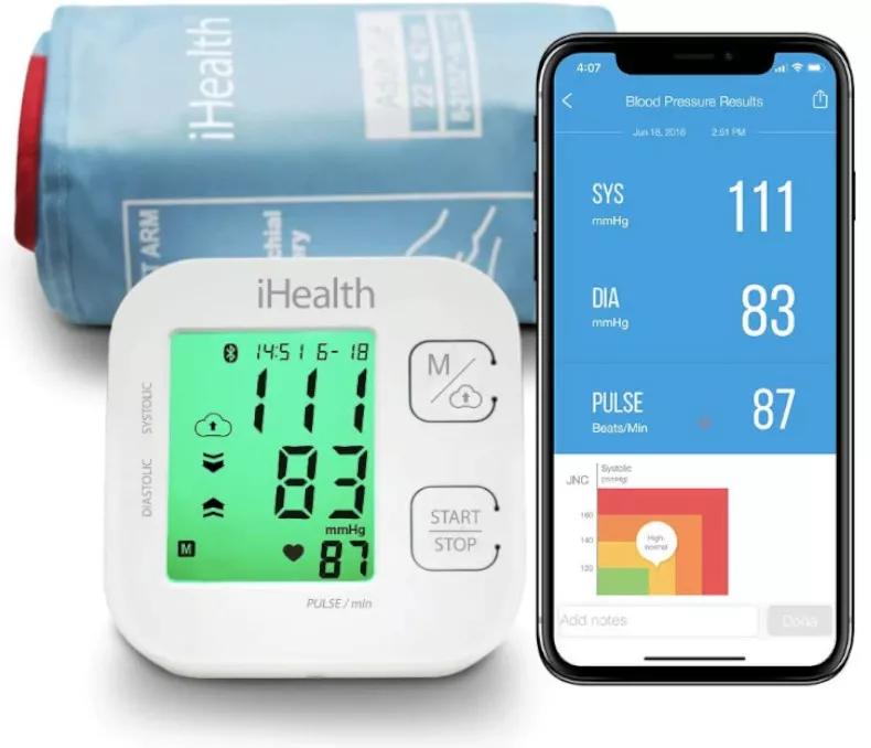 iHealth Blood Pressure Monitor Track White