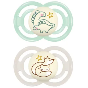 MAM Perfect Night Pacifier Neutral Shiny +16m 2 pcs