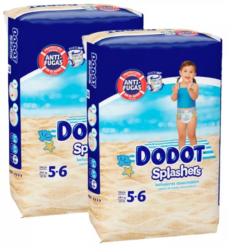 Couches de bain Dodot Splashers T5 +14 Kg 2x10 unités