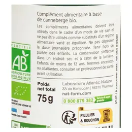 Nat & Form Bio Canneberge 200 gélules végétales