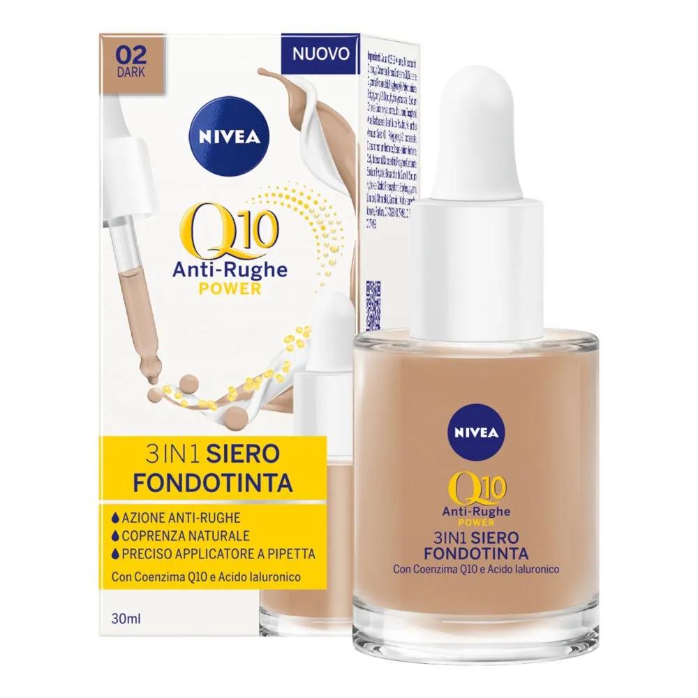 Nivea Q10 Power Anti-Rughe 3in1 Siero Fondotinta 02 Dark 30 ml