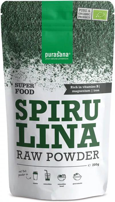 Purasana Veganes Spirulina-Pulver Bio 200 gr