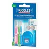 Ricqles Bouche Saine Kit de Nettoyage Interdentaire 3 Brossettes + 1 Fil Dentaire