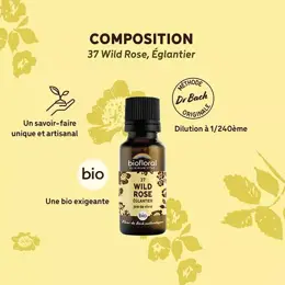 Biofloral 37 Wild Rose Eglantier Granules Bio Fleur De Bach Granules 19,5 Gr