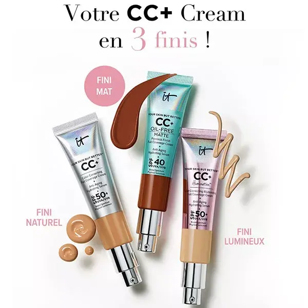 IT Cosmetics Fond de Teint Your Skin But Better CC+ Oil Free Matte Crème Correctrice Mate SPF40 Neutral Medium 32ml