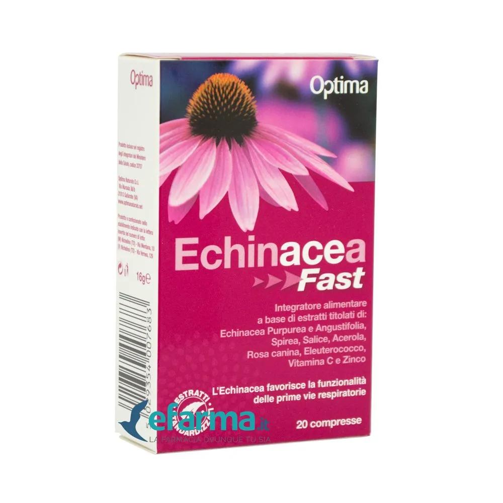 Optima Echinacea Fast Integratore Benessere Vie Respiratorie 20 Compresse